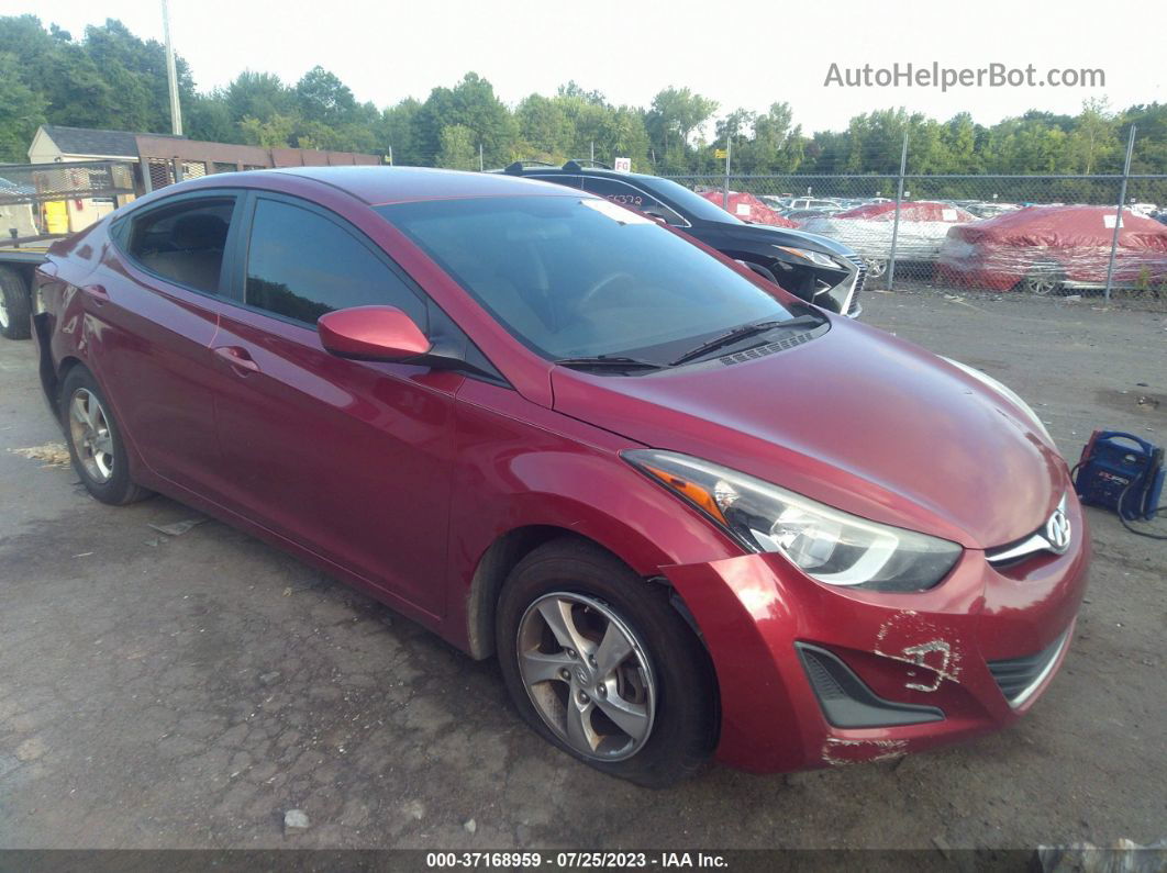 2014 Hyundai Elantra Se Красный vin: 5NPDH4AE0EH542737