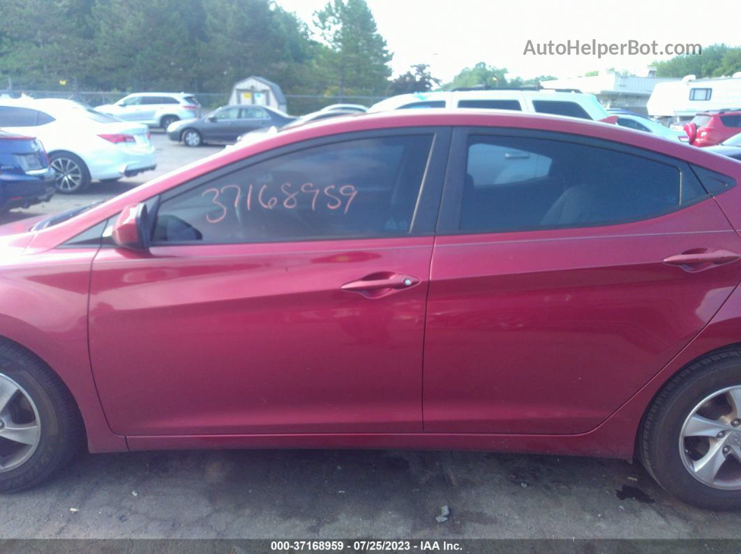 2014 Hyundai Elantra Se Красный vin: 5NPDH4AE0EH542737