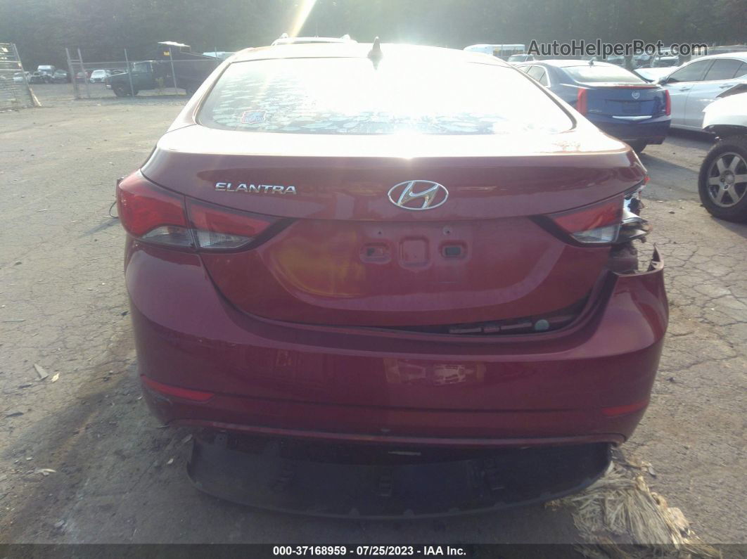 2014 Hyundai Elantra Se Red vin: 5NPDH4AE0EH542737