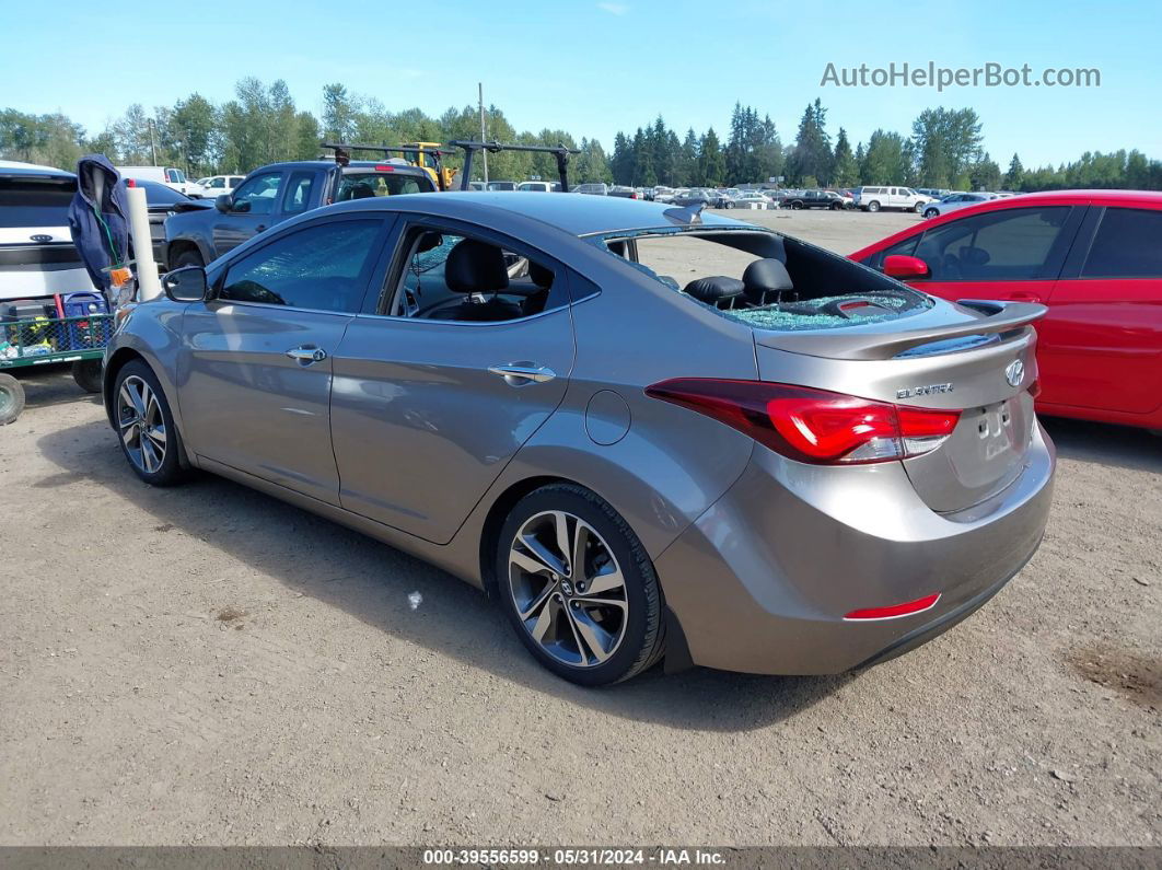 2014 Hyundai Elantra Limited Gray vin: 5NPDH4AE0EH543595