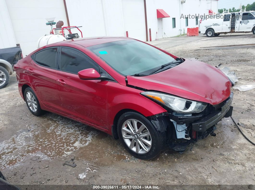 2016 Hyundai Elantra Se Red vin: 5NPDH4AE0GH655574