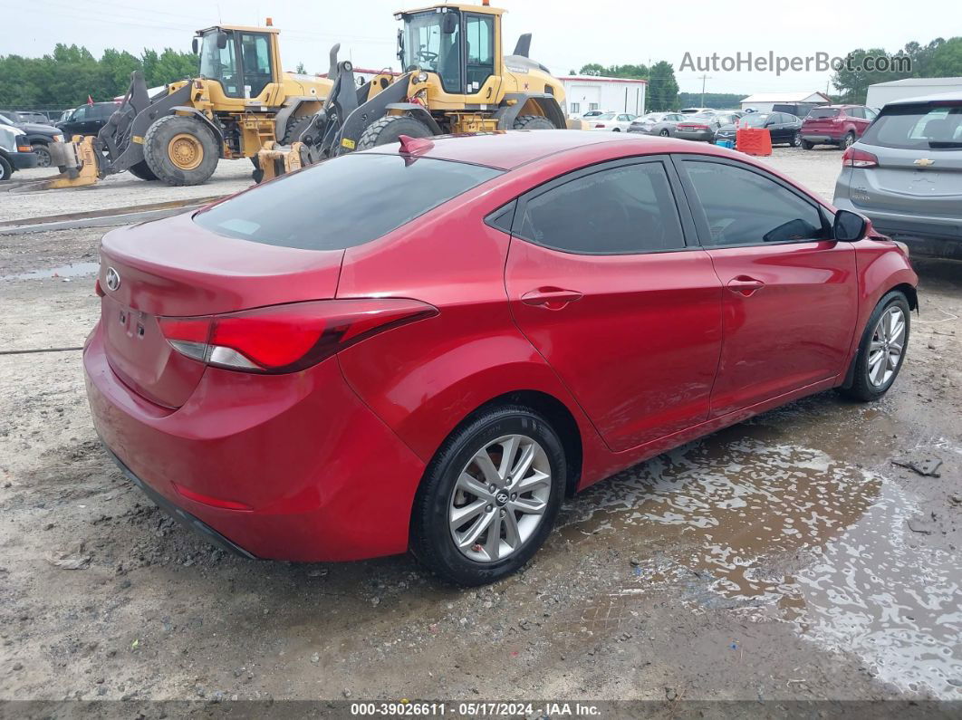 2016 Hyundai Elantra Se Red vin: 5NPDH4AE0GH655574