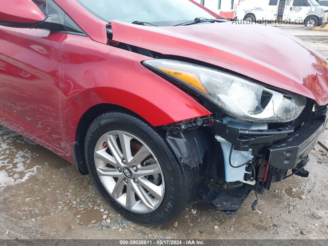 2016 Hyundai Elantra Se Red vin: 5NPDH4AE0GH655574