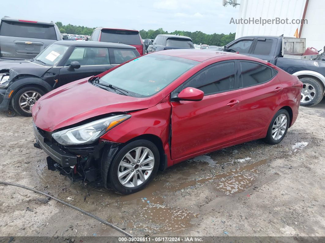 2016 Hyundai Elantra Se Красный vin: 5NPDH4AE0GH655574