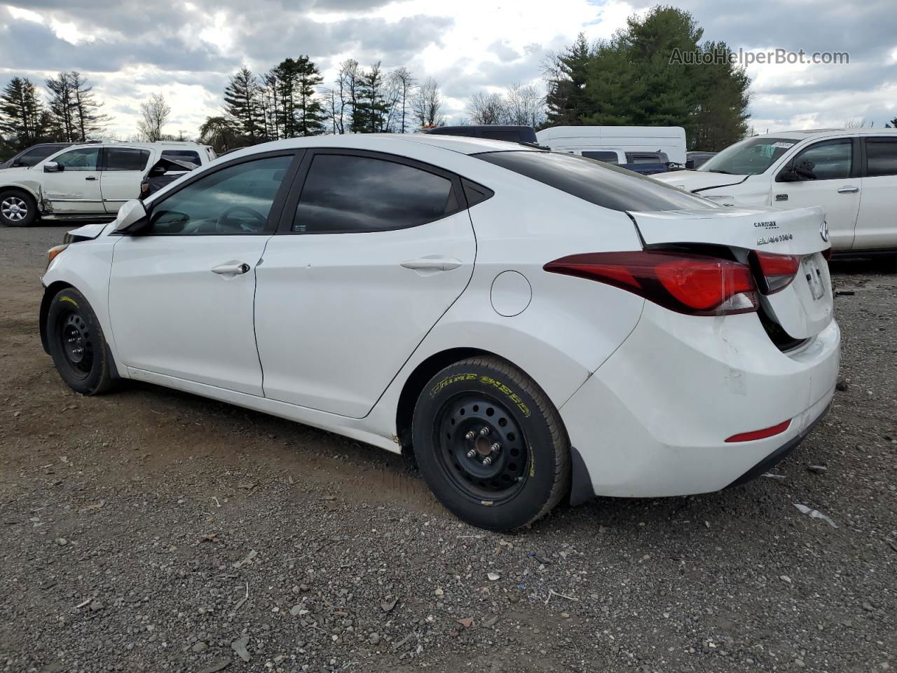 2016 Hyundai Elantra Se White vin: 5NPDH4AE0GH665165