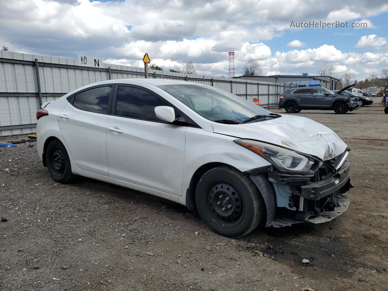 2016 Hyundai Elantra Se White vin: 5NPDH4AE0GH665165