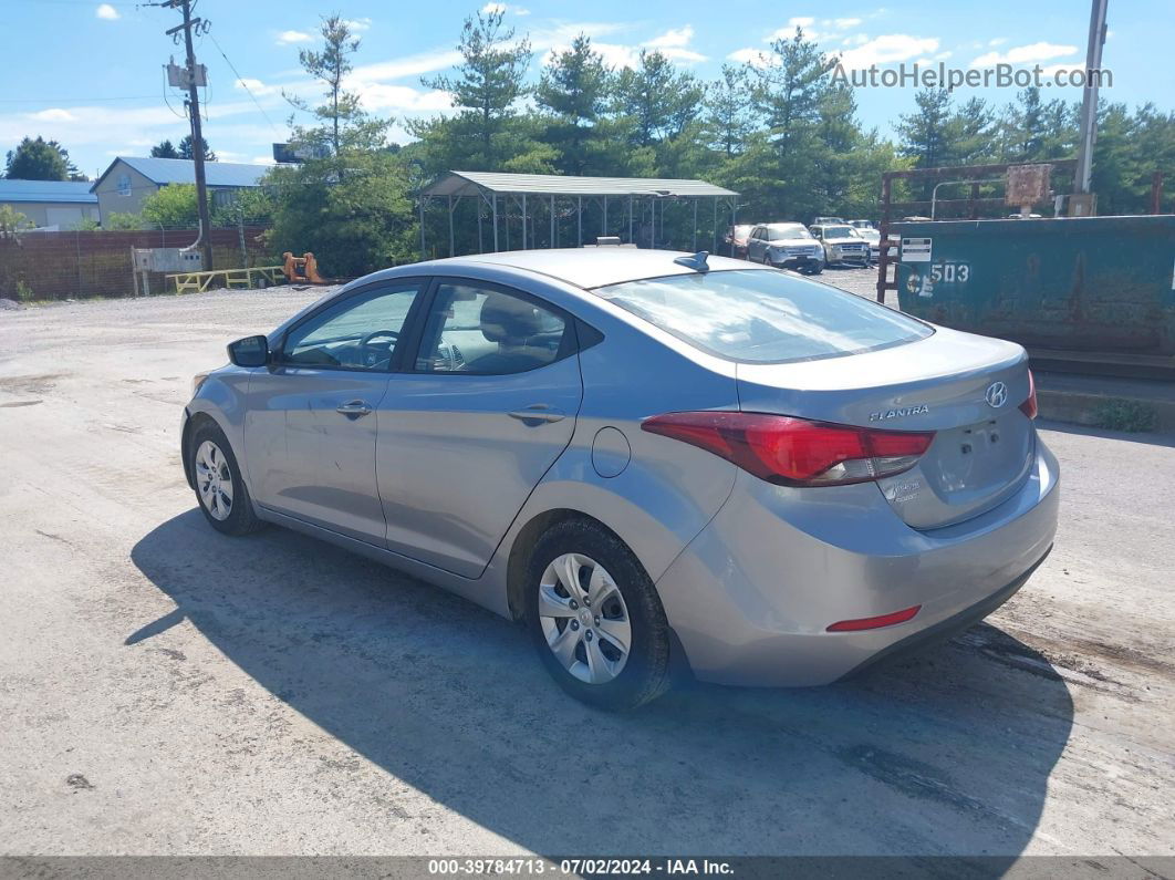 2016 Hyundai Elantra Se Gray vin: 5NPDH4AE0GH670009