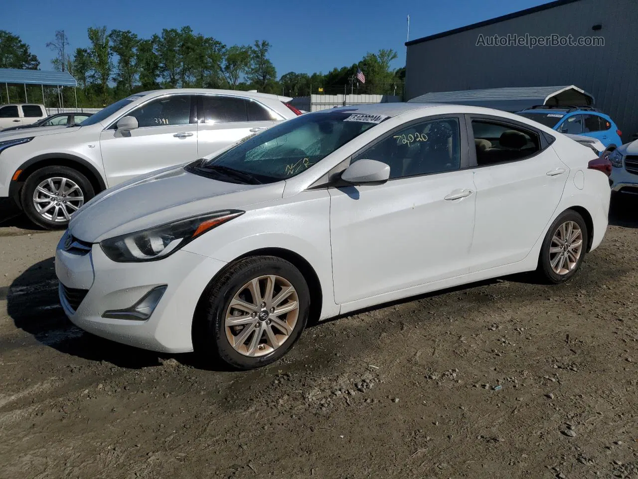 2016 Hyundai Elantra Se White vin: 5NPDH4AE0GH672827