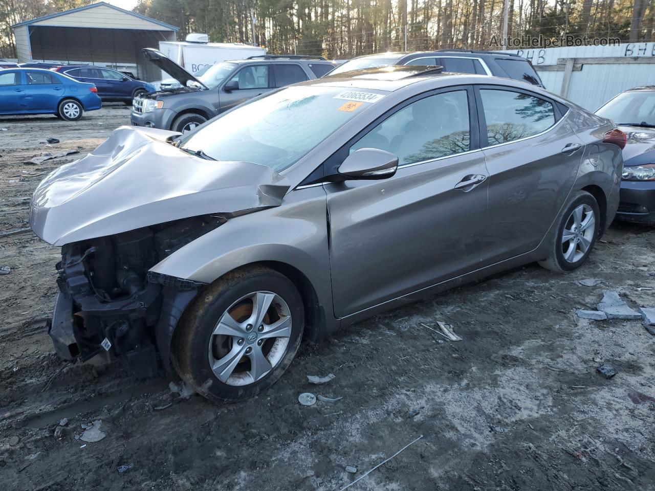 2016 Hyundai Elantra Se Silver vin: 5NPDH4AE0GH677154