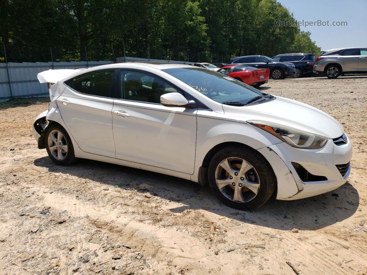 2016 Hyundai Elantra Se White vin: 5NPDH4AE0GH678837