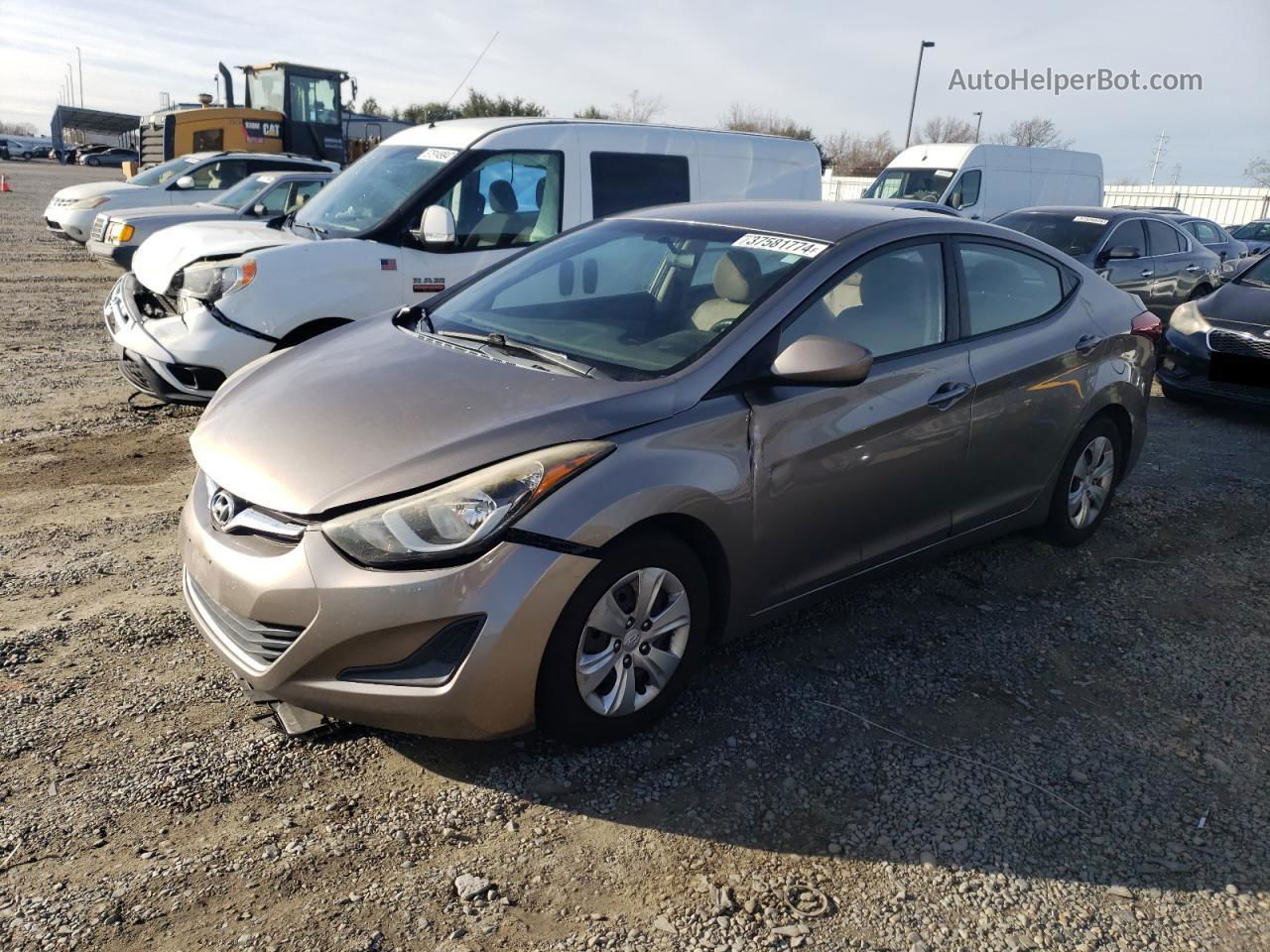 2016 Hyundai Elantra Se Gray vin: 5NPDH4AE0GH692267