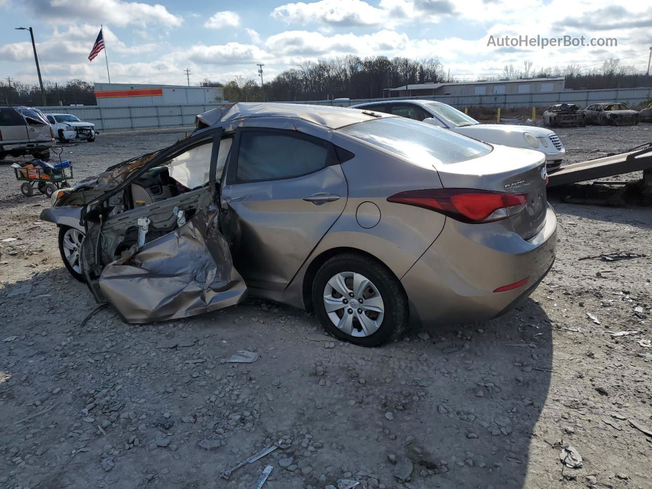 2016 Hyundai Elantra Se Gray vin: 5NPDH4AE0GH692723