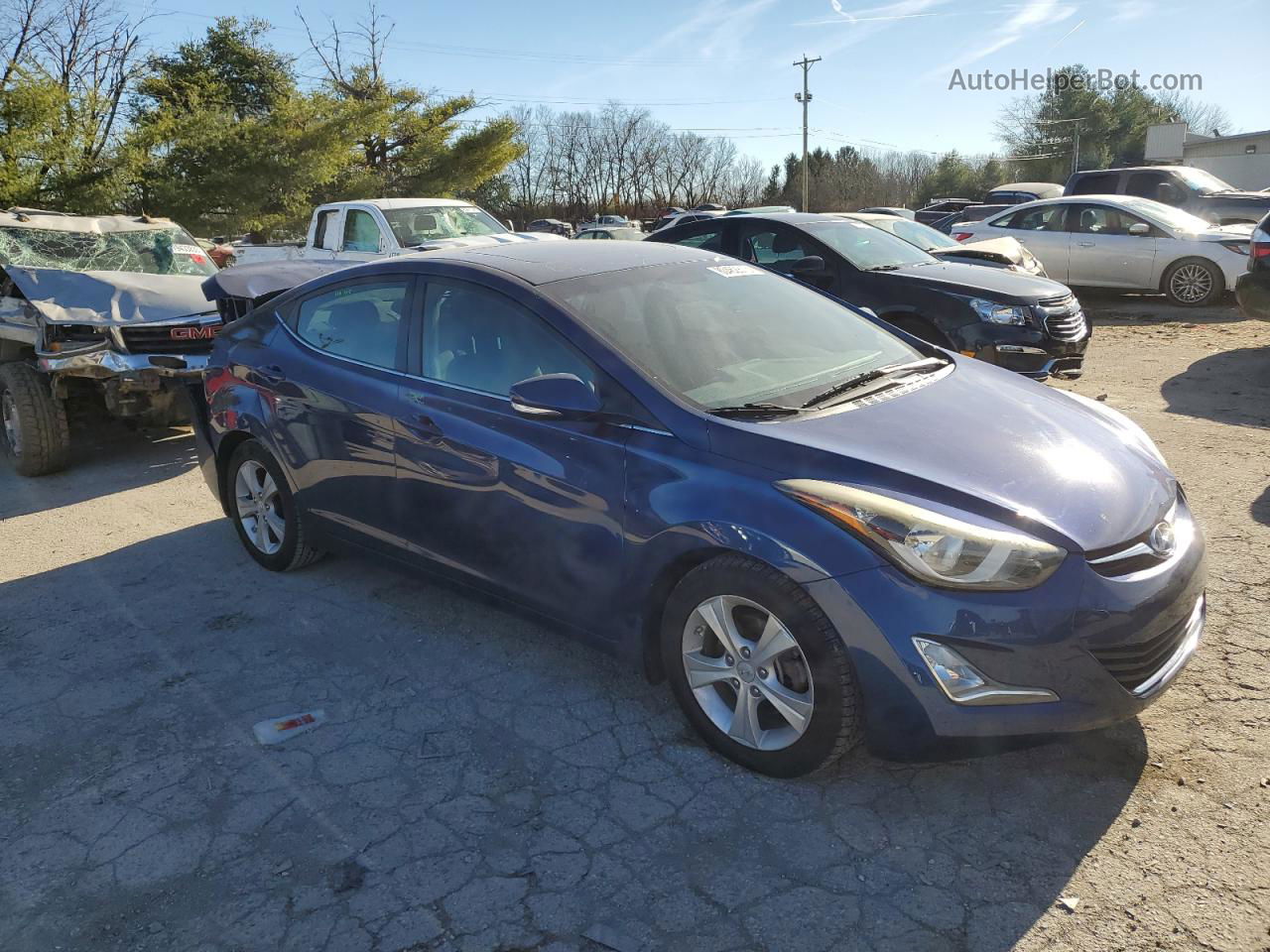 2016 Hyundai Elantra Se Blue vin: 5NPDH4AE0GH693032