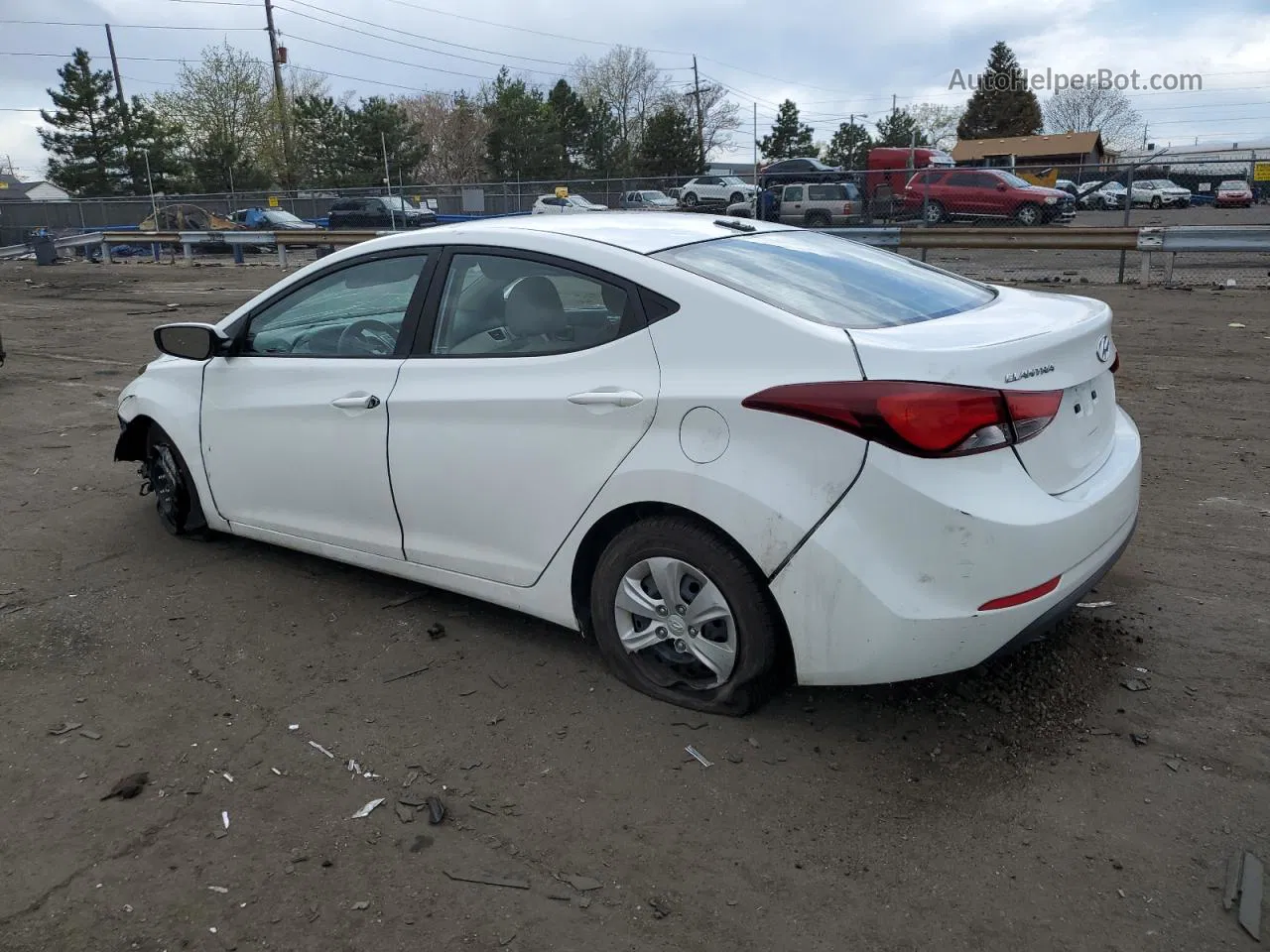 2016 Hyundai Elantra Se White vin: 5NPDH4AE0GH698005