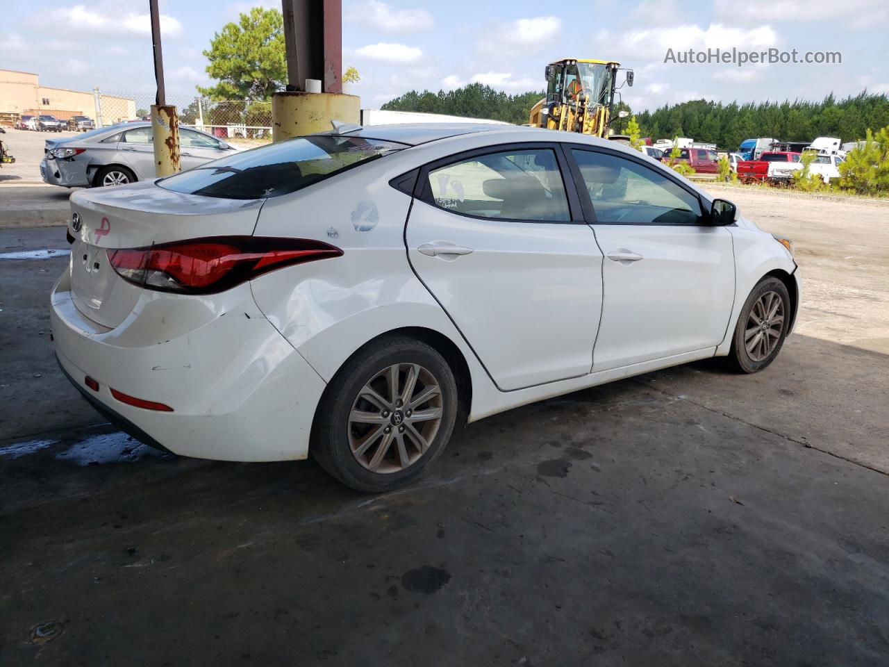 2016 Hyundai Elantra Se White vin: 5NPDH4AE0GH704448