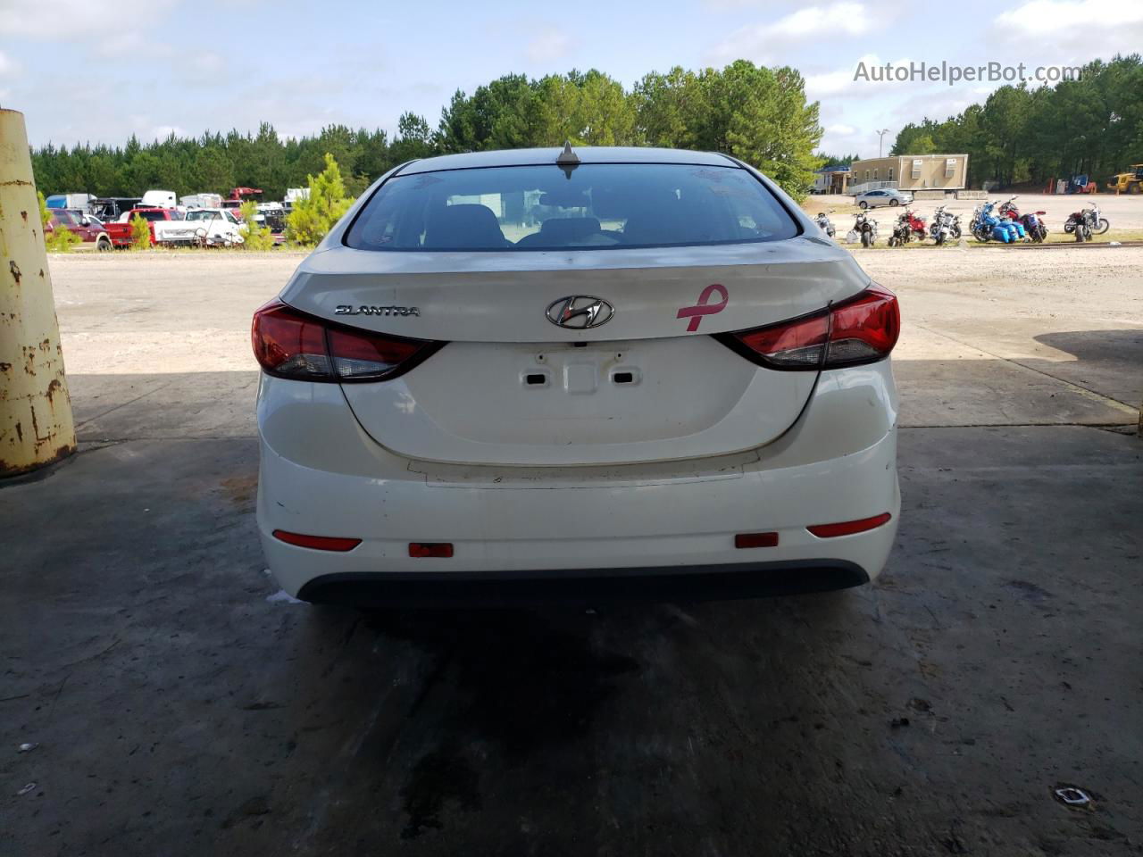 2016 Hyundai Elantra Se White vin: 5NPDH4AE0GH704448