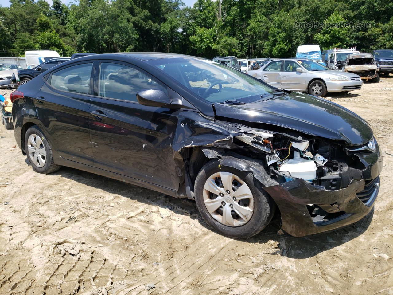 2016 Hyundai Elantra Se Black vin: 5NPDH4AE0GH706409