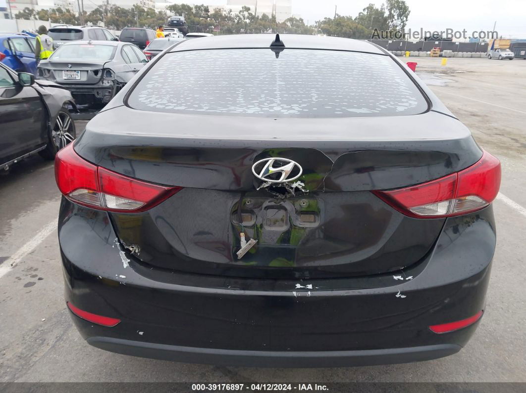 2016 Hyundai Elantra Se Черный vin: 5NPDH4AE0GH709939