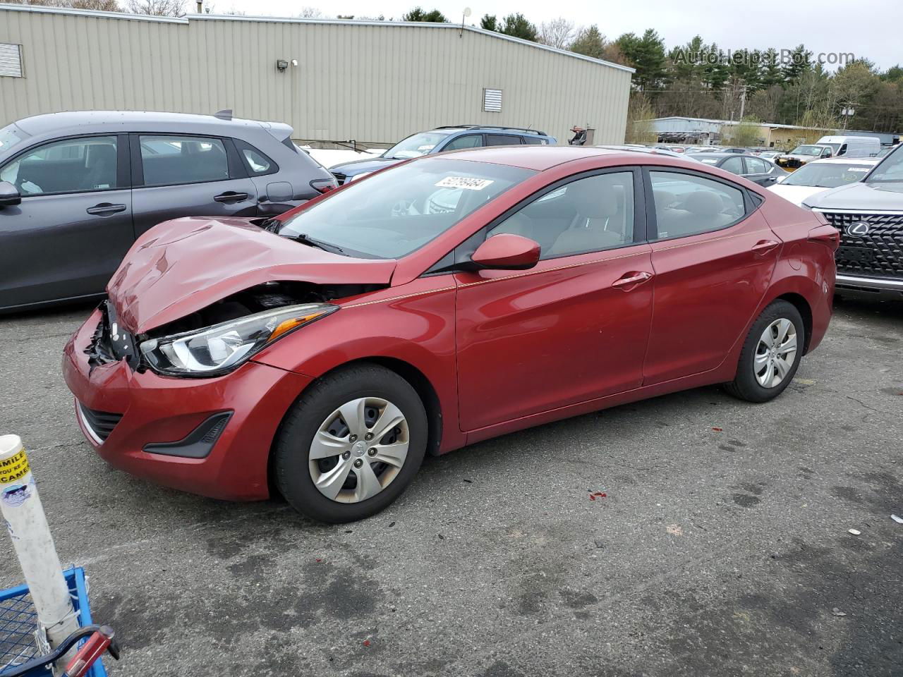 2016 Hyundai Elantra Se Red vin: 5NPDH4AE0GH726482