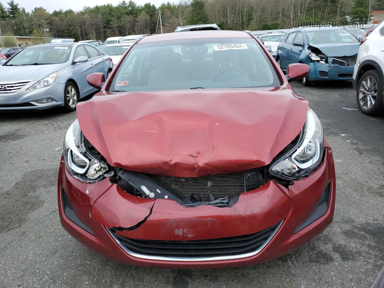 2016 Hyundai Elantra Se Red vin: 5NPDH4AE0GH726482