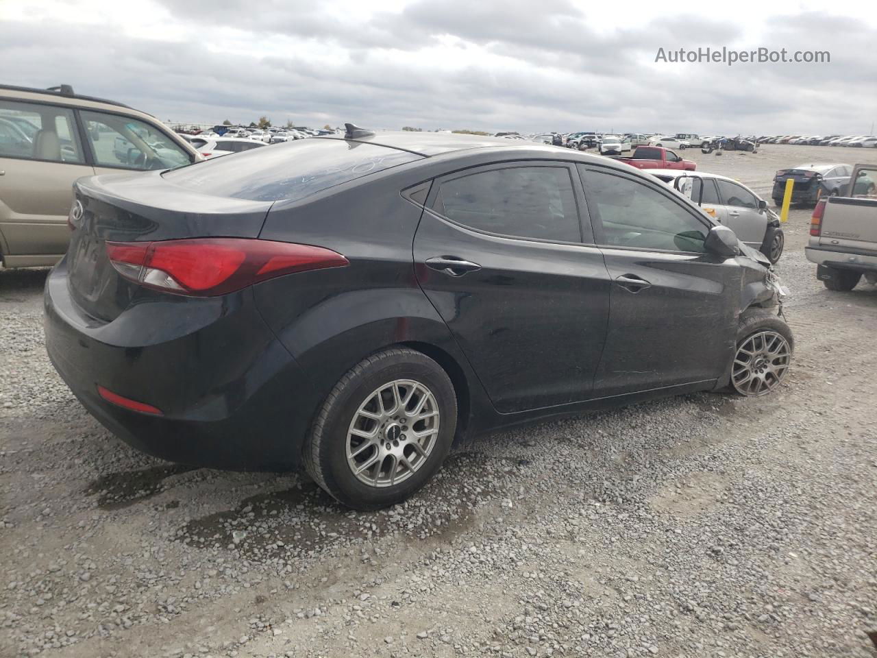 2016 Hyundai Elantra Se Black vin: 5NPDH4AE0GH740303