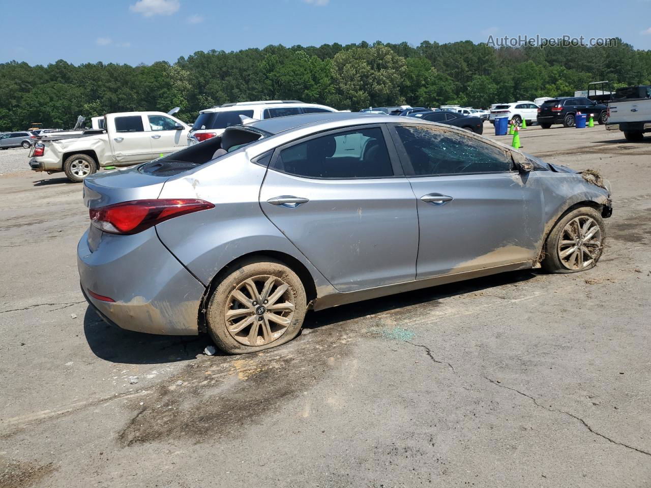 2016 Hyundai Elantra Se Silver vin: 5NPDH4AE0GH743654