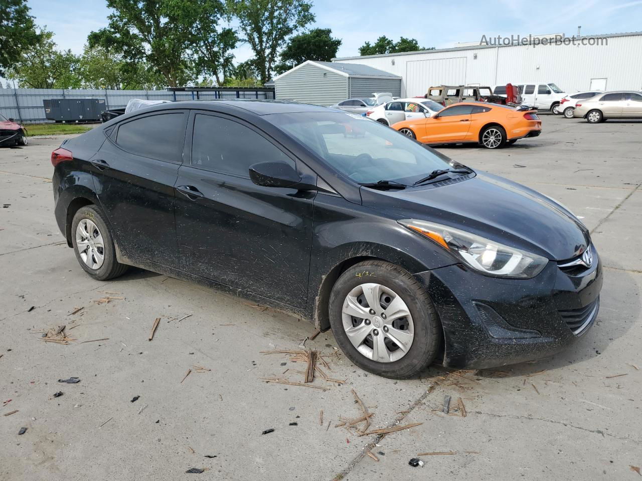 2016 Hyundai Elantra Se Black vin: 5NPDH4AE0GH776282