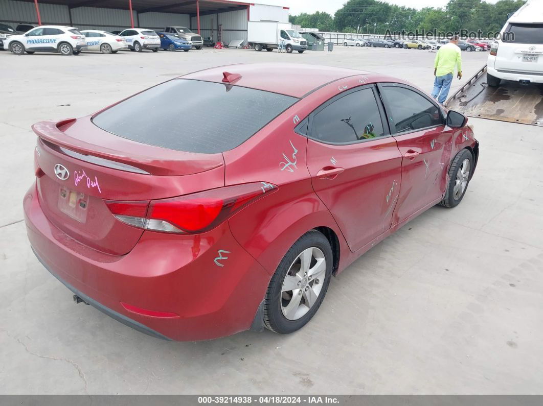 2016 Hyundai Elantra Se Red vin: 5NPDH4AE0GH777903