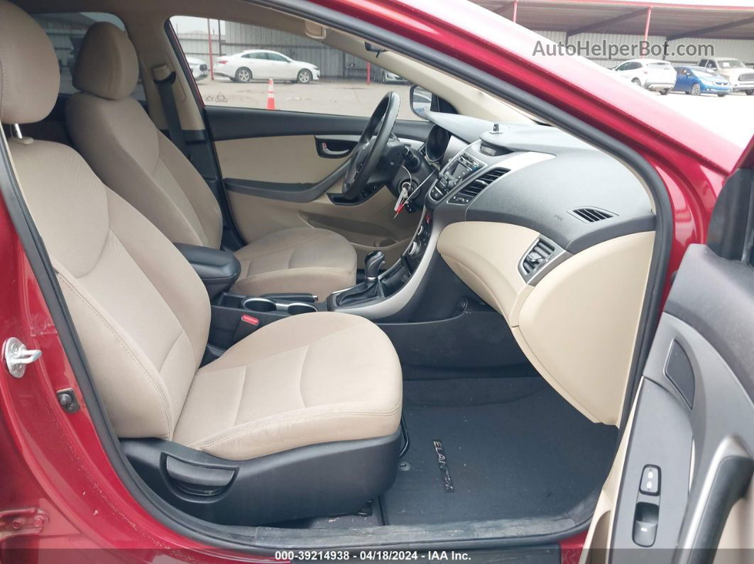 2016 Hyundai Elantra Se Красный vin: 5NPDH4AE0GH777903