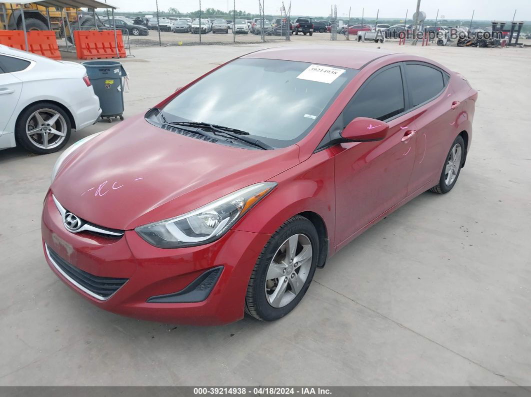 2016 Hyundai Elantra Se Red vin: 5NPDH4AE0GH777903