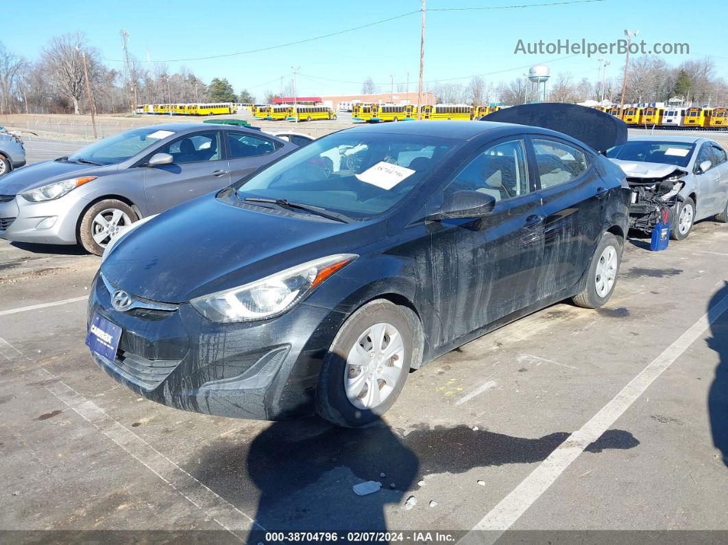 2016 Hyundai Elantra Se Black vin: 5NPDH4AE0GH786651