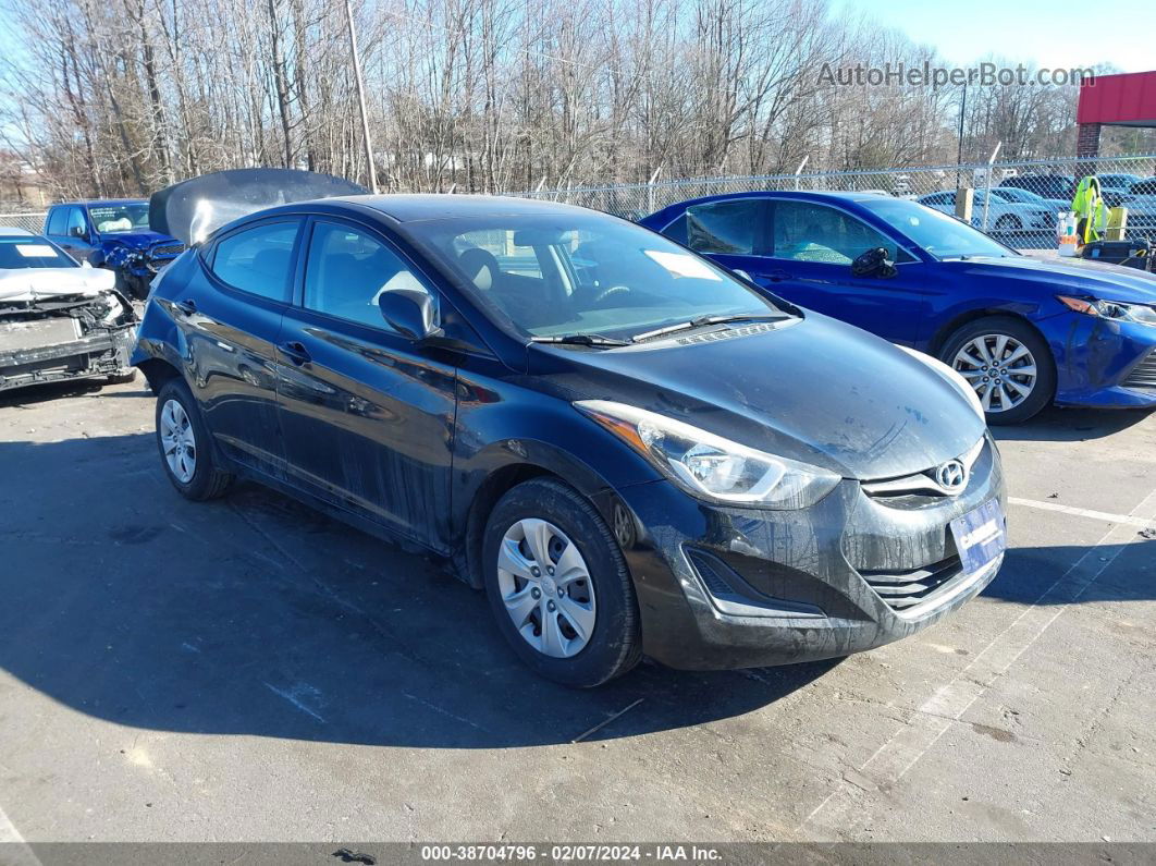 2016 Hyundai Elantra Se Black vin: 5NPDH4AE0GH786651