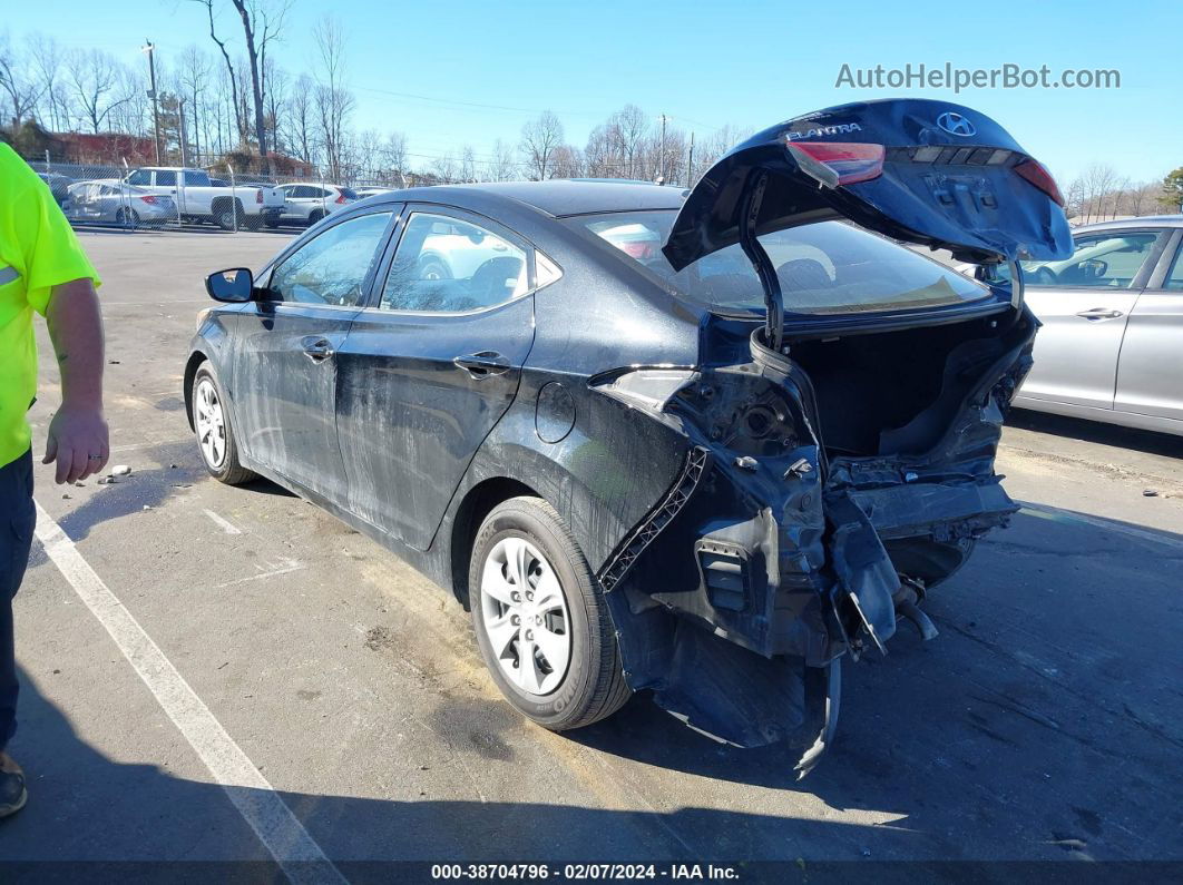 2016 Hyundai Elantra Se Black vin: 5NPDH4AE0GH786651