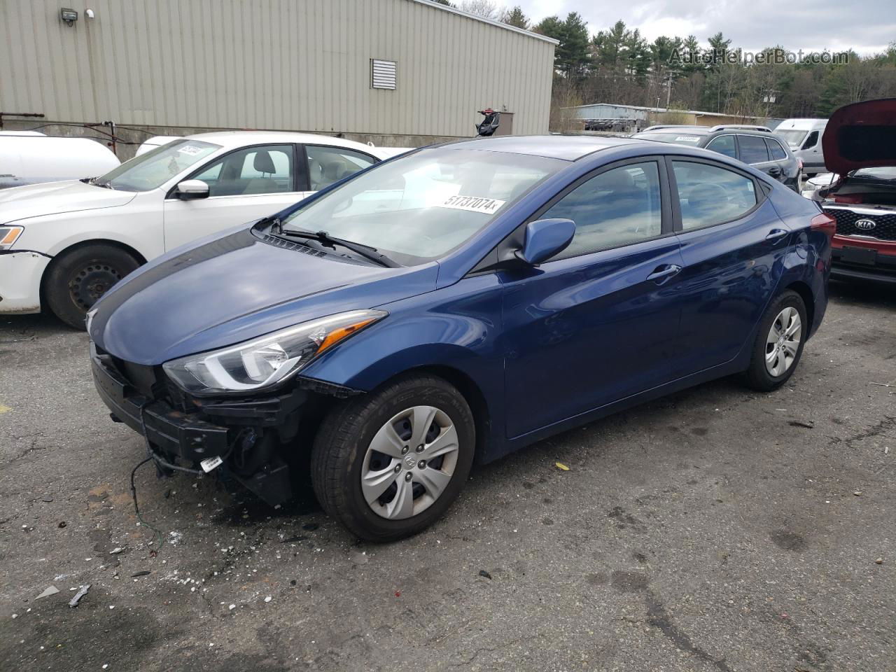 2016 Hyundai Elantra Se Синий vin: 5NPDH4AE0GH793888