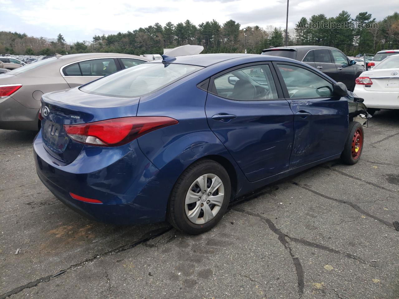 2016 Hyundai Elantra Se Синий vin: 5NPDH4AE0GH793888