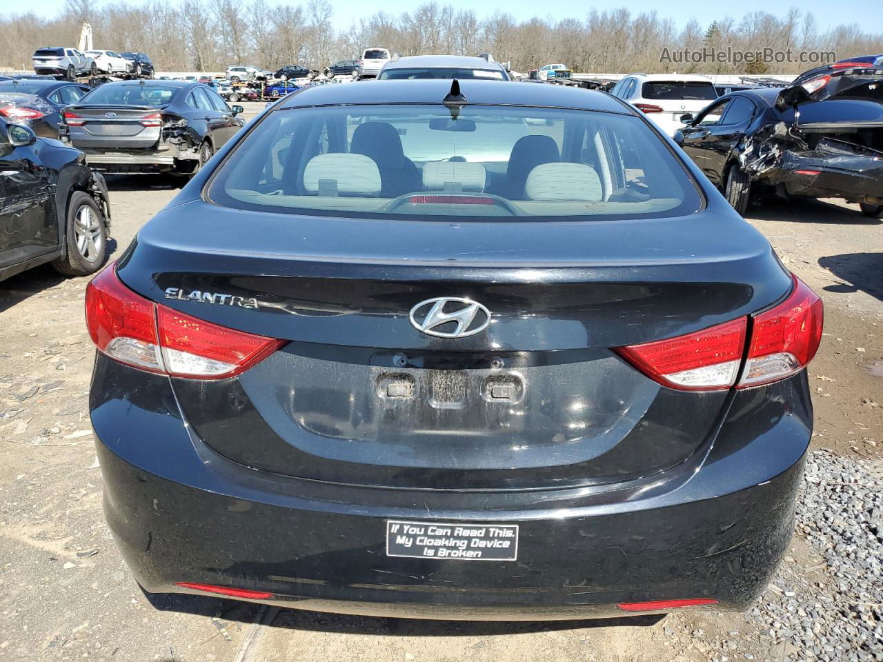 2011 Hyundai Elantra Gls Black vin: 5NPDH4AE1BH002664