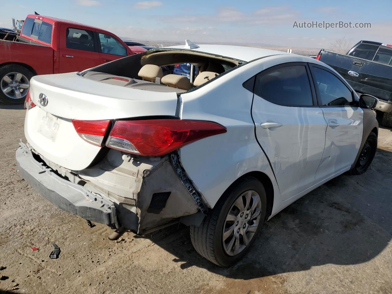 2011 Hyundai Elantra Gls White vin: 5NPDH4AE1BH005340