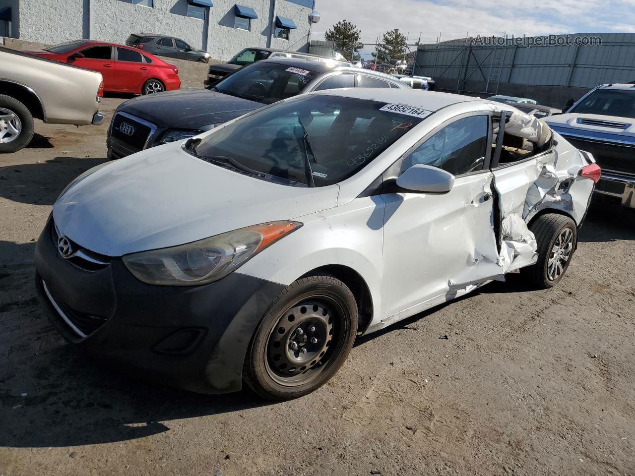 2011 Hyundai Elantra Gls White vin: 5NPDH4AE1BH005340