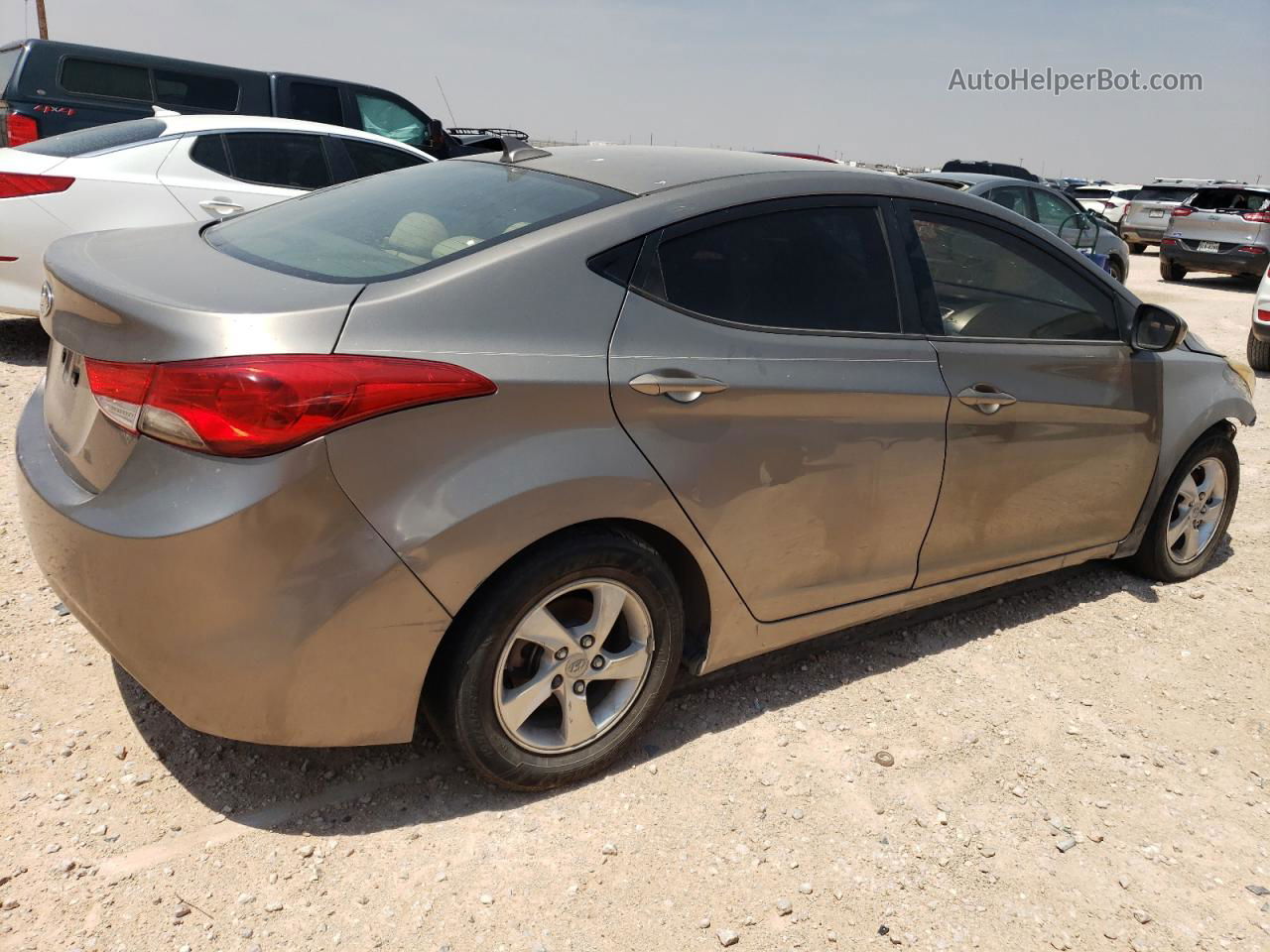 2011 Hyundai Elantra Gls Gray vin: 5NPDH4AE1BH010862