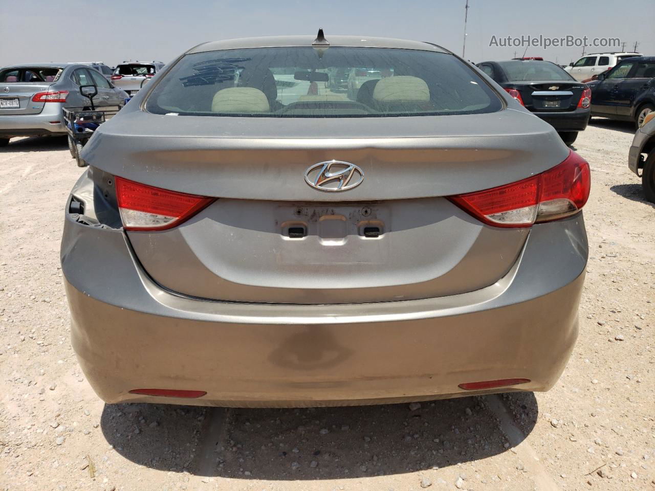 2011 Hyundai Elantra Gls Gray vin: 5NPDH4AE1BH010862