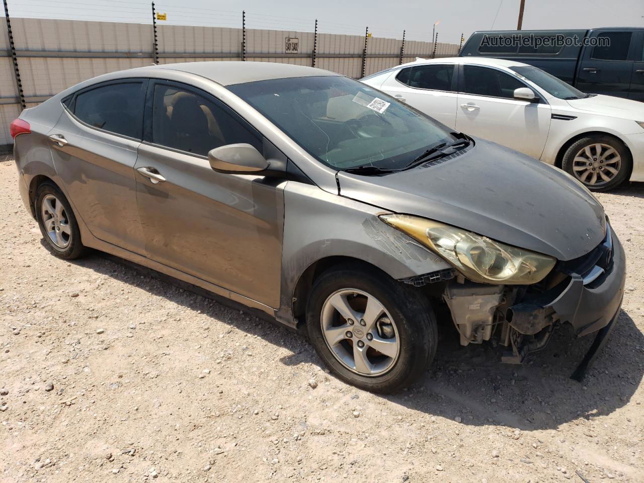 2011 Hyundai Elantra Gls Gray vin: 5NPDH4AE1BH010862