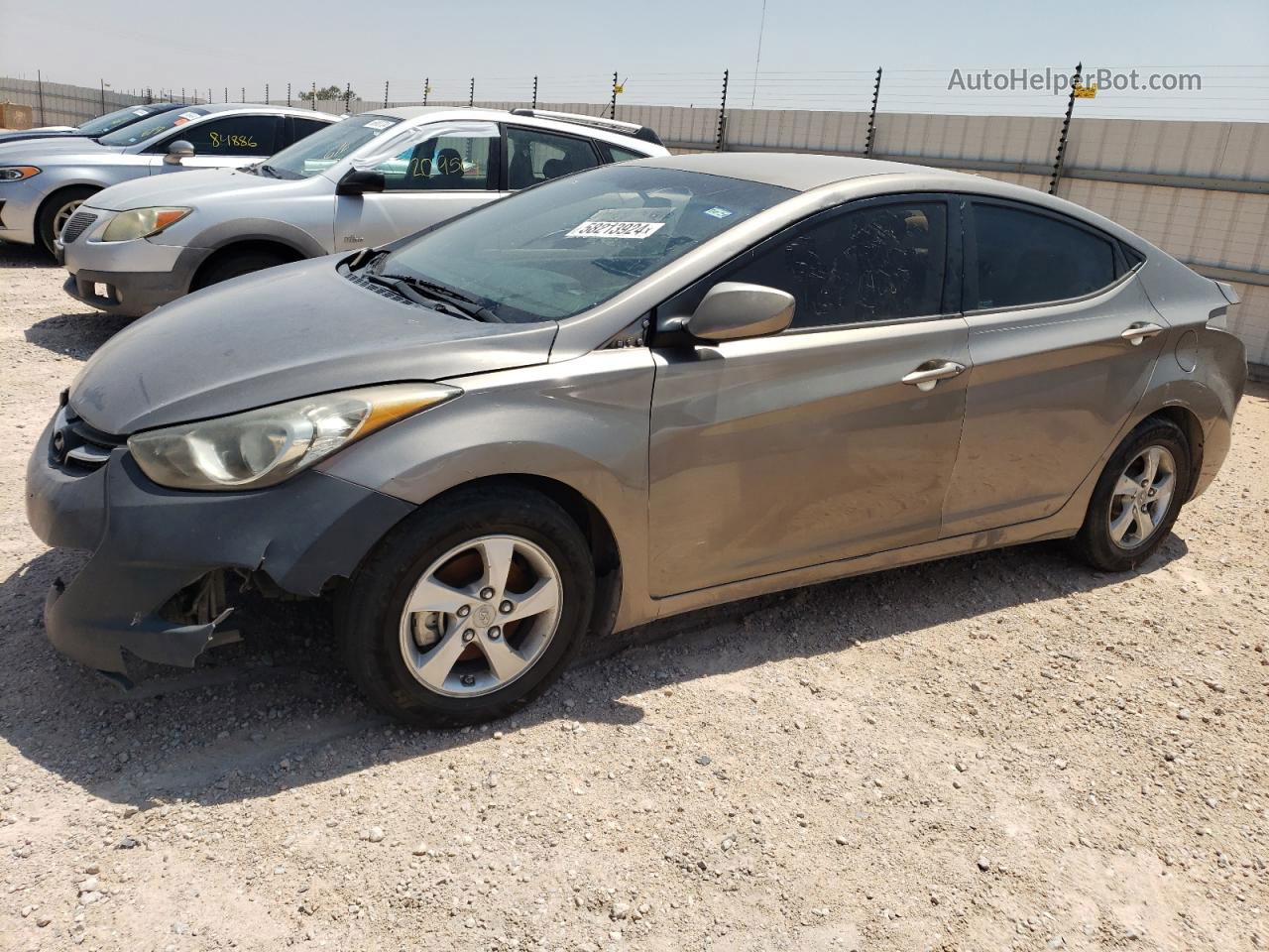 2011 Hyundai Elantra Gls Gray vin: 5NPDH4AE1BH010862