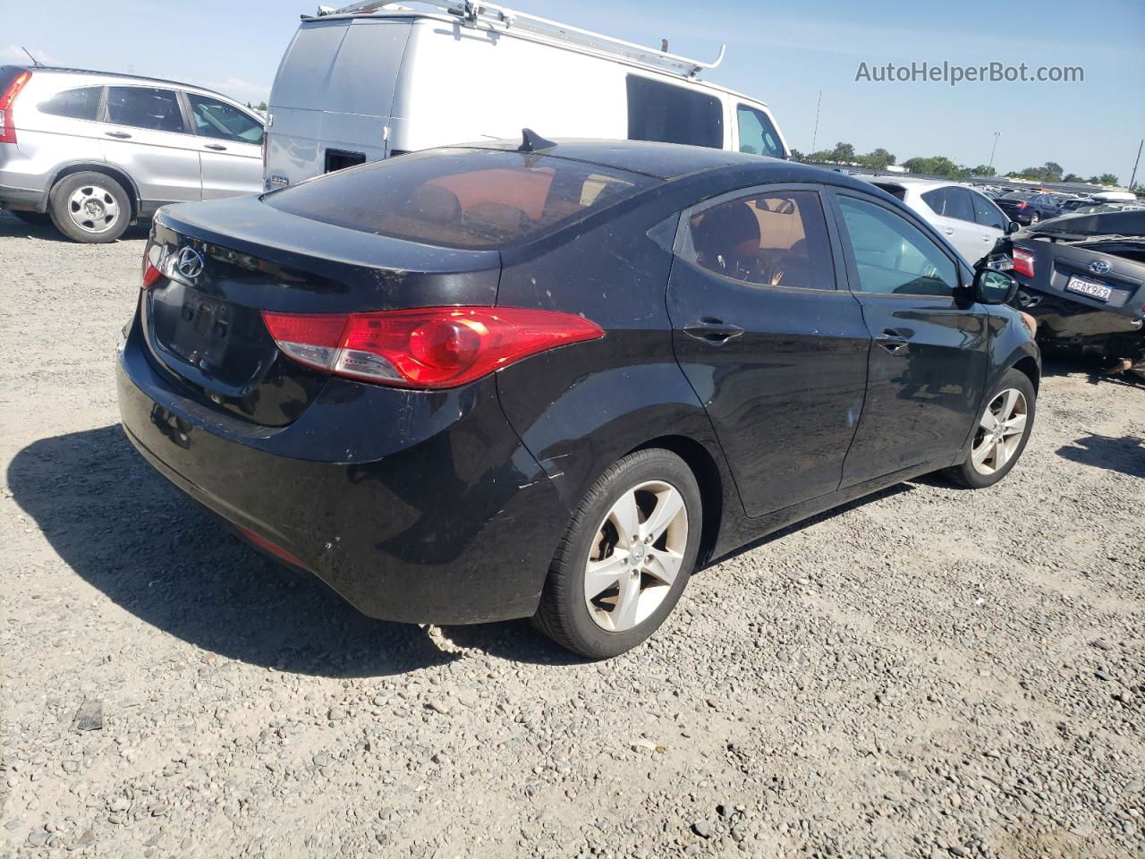 2011 Hyundai Elantra Gls Black vin: 5NPDH4AE1BH034272