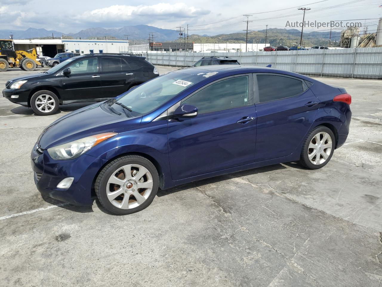 2011 Hyundai Elantra Gls Синий vin: 5NPDH4AE1BH037561