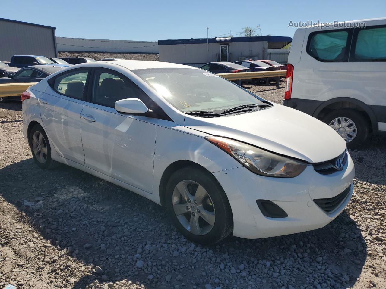 2011 Hyundai Elantra Gls White vin: 5NPDH4AE1BH048690