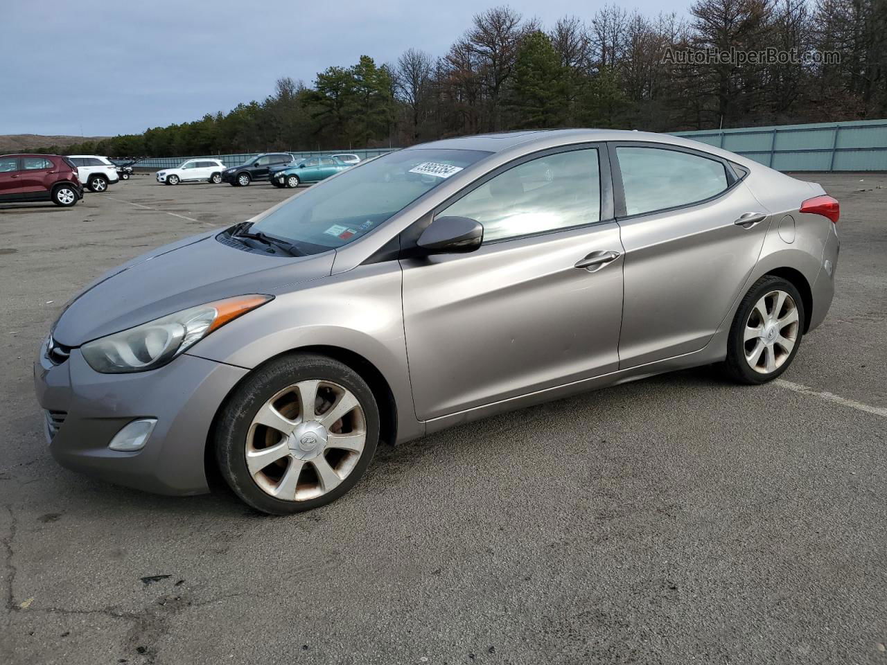 2011 Hyundai Elantra Gls Gray vin: 5NPDH4AE1BH051430