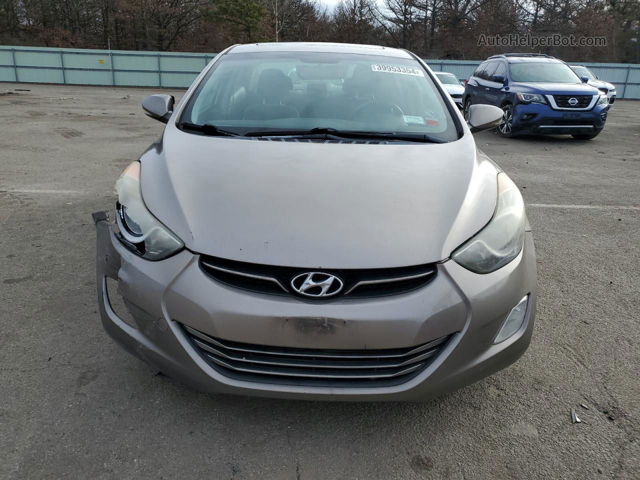 2011 Hyundai Elantra Gls Gray vin: 5NPDH4AE1BH051430