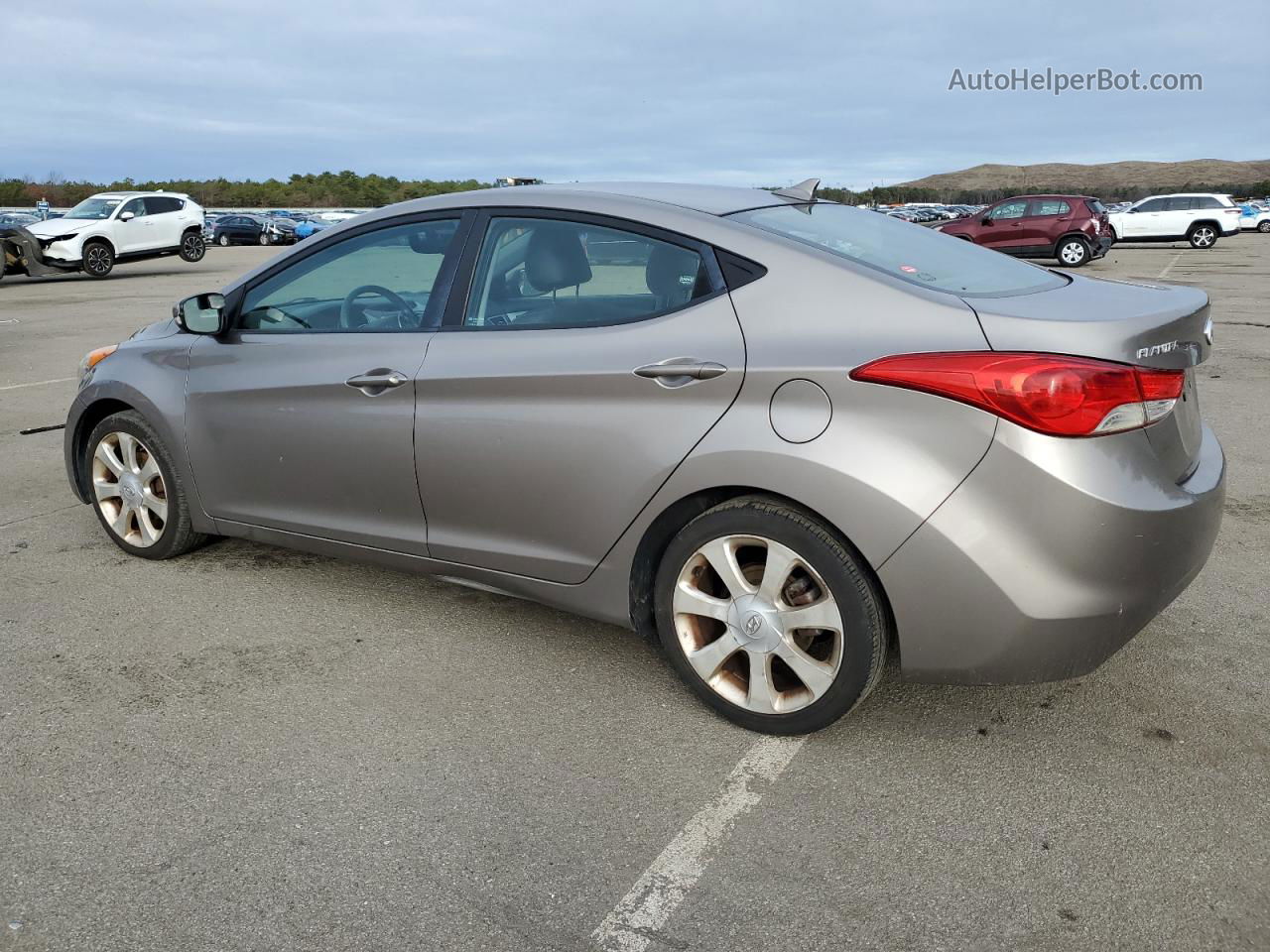 2011 Hyundai Elantra Gls Gray vin: 5NPDH4AE1BH051430