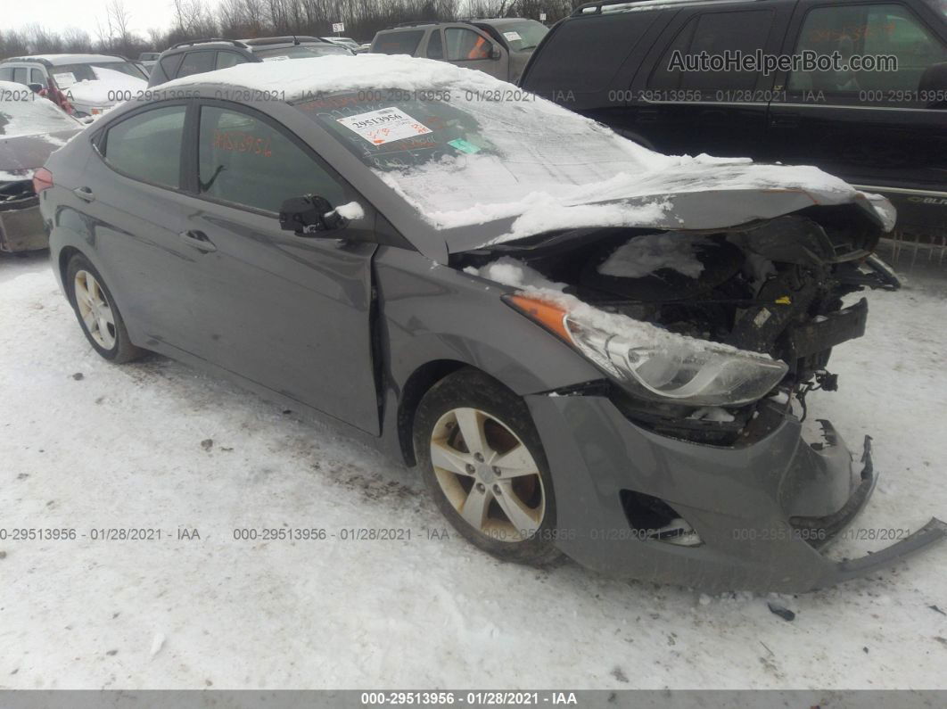 2012 Hyundai Elantra Gls Gray vin: 5NPDH4AE1CH072196