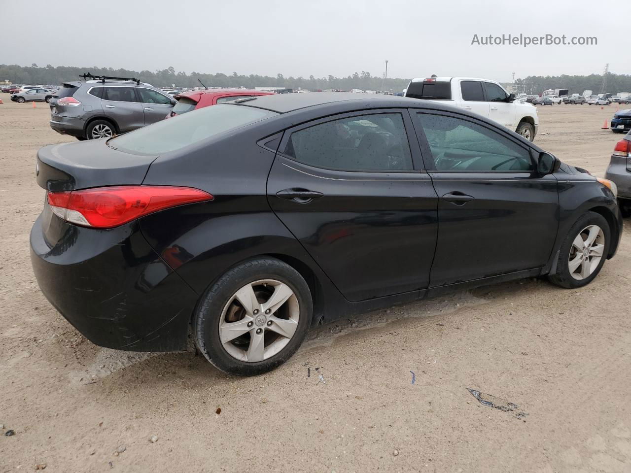 2012 Hyundai Elantra Gls Black vin: 5NPDH4AE1CH081674